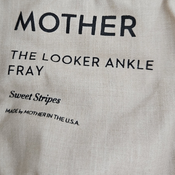 MOTHER The Looker Ankle Fray Jean in Sweet Stripes Print Size 29 - Picture 14 of 16